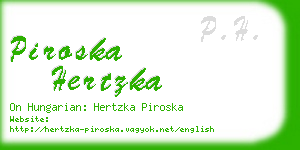 piroska hertzka business card